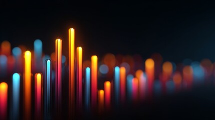 Luminous Data Stream: An abstract visualization showcases glowing lines of information, representing the dynamic flow of digital data, concepts of technology.