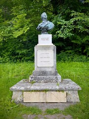 Mozart-Denkmal auf dem Kapuzinerberg in Salzburg (Österreich)