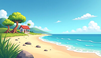 Serene Beach Scene