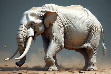 White elephant  graceful 