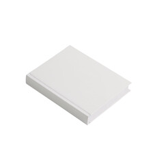 Minimalist white book hovering against a stark plain field for conceptual illustration