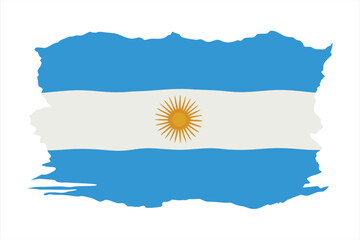 Flag of argentina, a vibrant representation of the south american nation, isolated on a clean white background, symbolizing national pride and identity