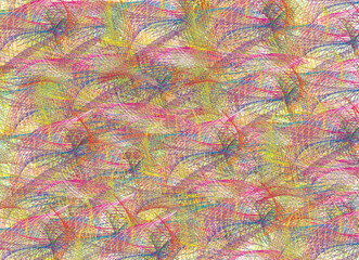 A colorful abstract pattern with dynamic curved and crisscrossing lines, creating a sense of energy, movement and visual excitement