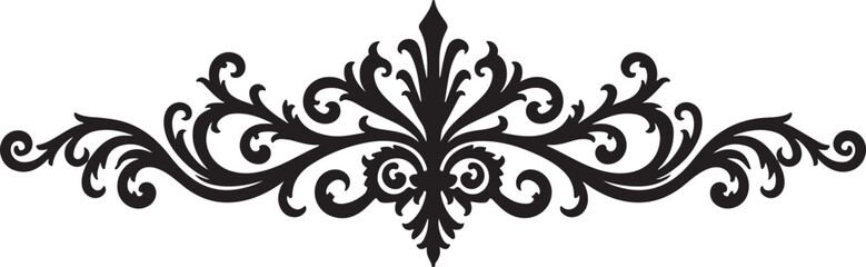 Victorian Scrollwork Ornament with Ornate Patterns