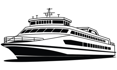 Obraz premium cruise ship isolated on white