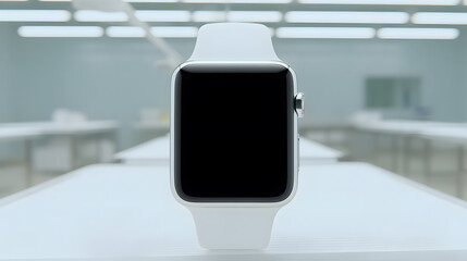 Smartwatch Mockup on a White Table