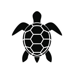 Obraz premium sea turtle silhouette logo icon vector design template