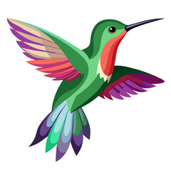 hummingbird and flower