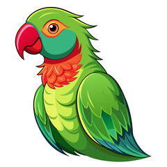 parrot on a green background