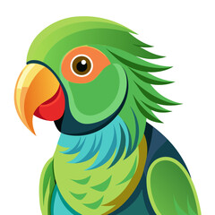 cartoon parrot on a branch