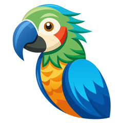 parrot on a white background