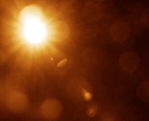 golden sunbeam sunlight beam sunshine sunset bright. Isolated yellow light rays animation. Shine or...