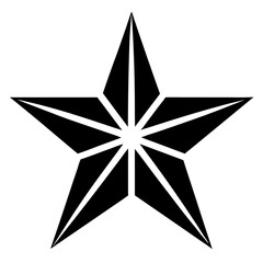 Star vector silhouette Single Icon collection 