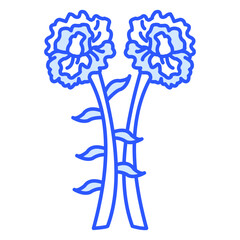 Carnation Flower Icon