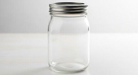 empty glass bottle on white background