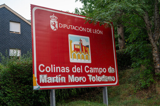 Beautiful town of Colinas del Campo de Mart&iacute;n Moro Toledano in Leon, Spain