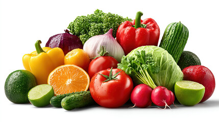 Fresh Vegetable Medley: A vibrant array of fresh, colorful vegetables, showcasing the bounty of nature. A visual feast of health and vitality.