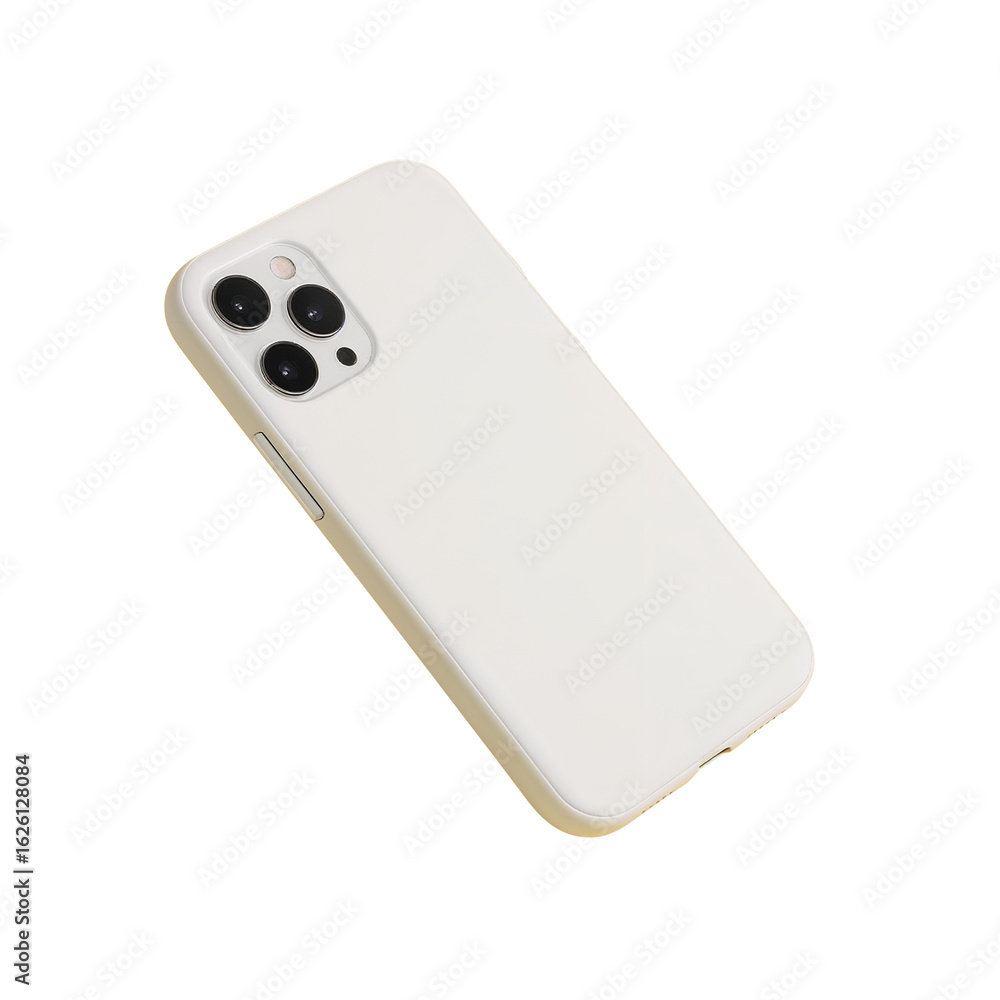 Poster sophisticated clean smartphone showcasing modern design with focus on material and form isolated
