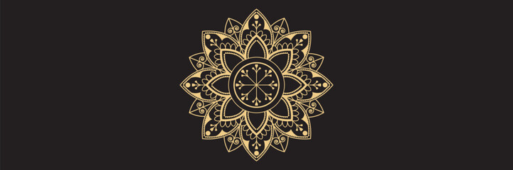 mandala ornament, round decorative design