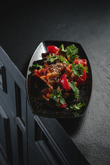 Fresh and delicious salad with dressing