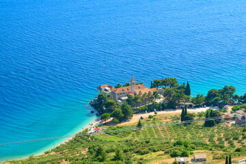 Southern coast of Brac Island, Martinica Beach near Bol, Croatia