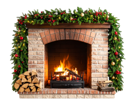 Christmas Garland PNG – Festive Greenery with Decorations on Transparent 