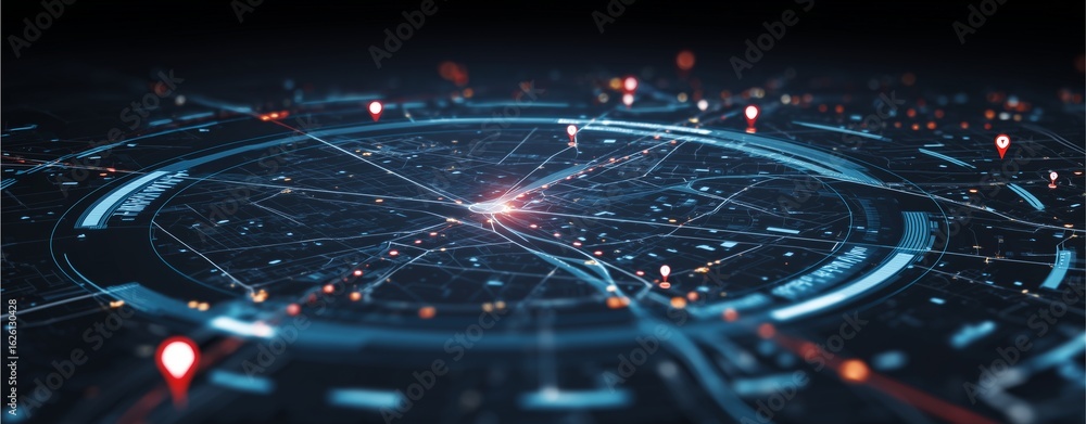 Poster digital network of connections: a detailed illustration of interconnected lines and points, symboliz