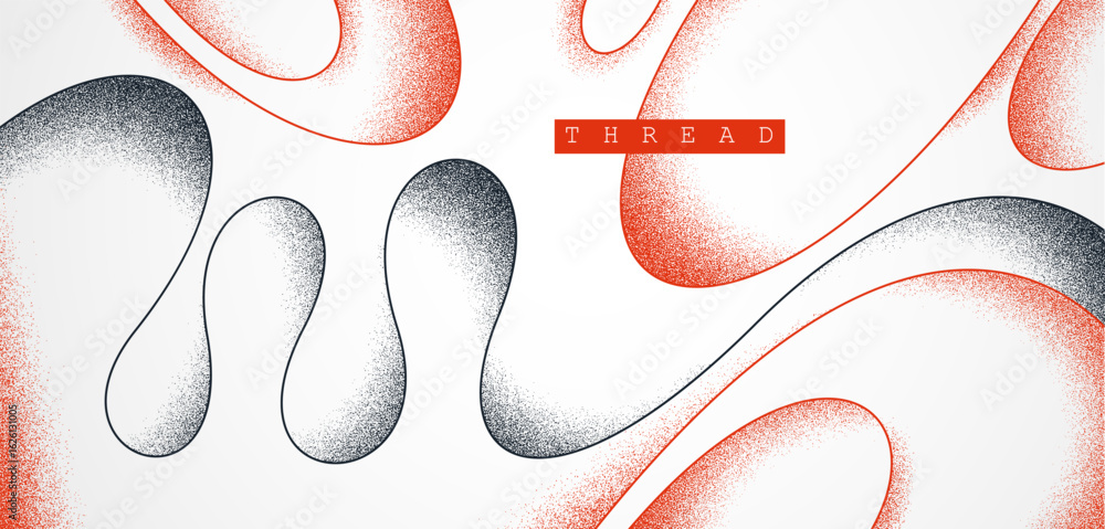 Poster vector abstract background with minimal curvy lines and textures, lifeform microorganism look like a