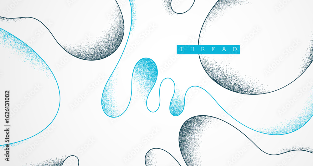 Poster antistress concept vector abstract background, thin curvy lines and textures minimal abstraction, fl