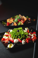 Fresh and delicious salad with dressing