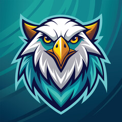 Fierce Eagle Head With Yellow Beak bird mascot