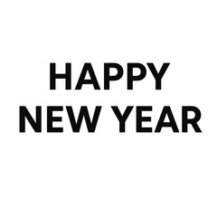 Fototapeta premium happy new year text with white background.