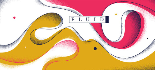 Fototapeta na wymiar Dynamic and expressive vector happy abstract background of lava fluid in dynamic motion, linear illustration with textures and shapes, graceful lines backdrop.