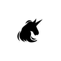 Unicorn head silhouette