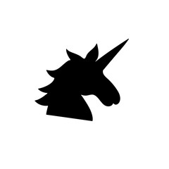 Unicorn head silhouette 