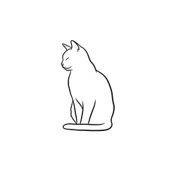 vector image of a cat