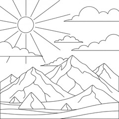 winter landscape with mountains