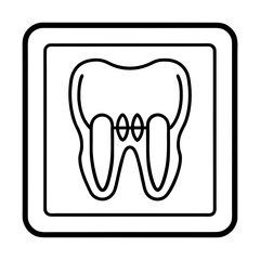 Minimal Dental Radiograph Icon Design