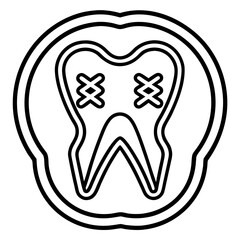 Minimal Dental Radiograph Icon Design