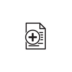 Vector art of add new document icon isolated on white background