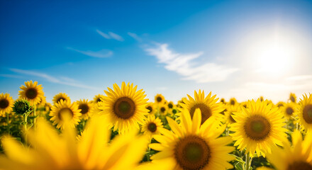 Fototapeta premium field of sunflowers
