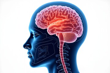Brain human nervous system illustration