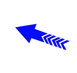 blue arrow icon isolated on white background