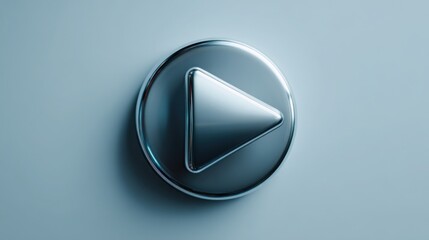 Iconic play button symbol representing entertainment and media engagement in a digital context