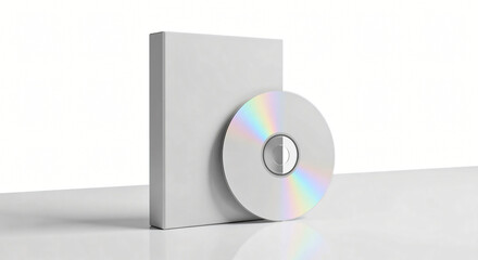 Blank CD and Case Mockup on White