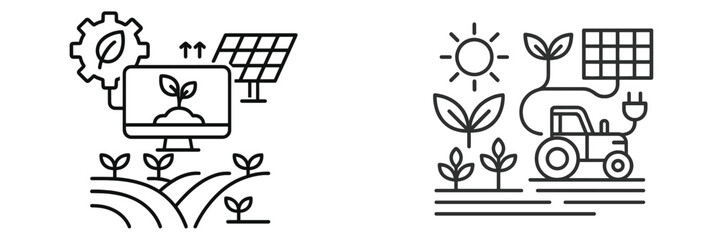 Innovative sustainable agriculture practices with technology and renewable energy sharing growth benefits