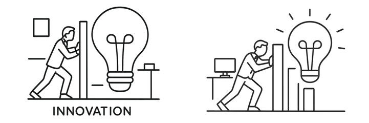 Innovative individuals pushing the boundaries of creativity and technology in a modern workspace setting © PAPA STOCK