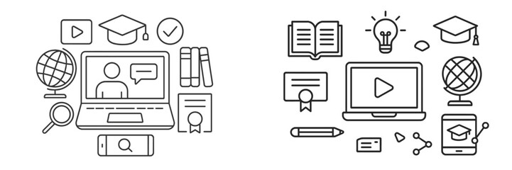 Educational technology tools supporting online learning with certificates and resources connecting students globally