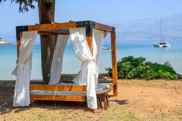 Lovrecina beach situated on the northern part of the island of Brac, Croatia