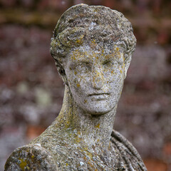 Statue of God in Stately  Walled garden